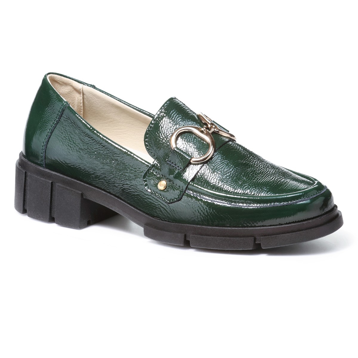 женские ботинки на шнуровке kibu stiefel solidus черные Женские лоферы Solidus Kibu, темно-зеленые