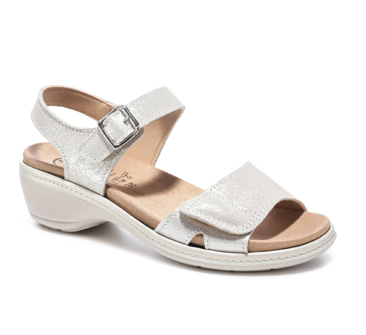 Женские босоножки Moni, Frankenschuhe, серебристый