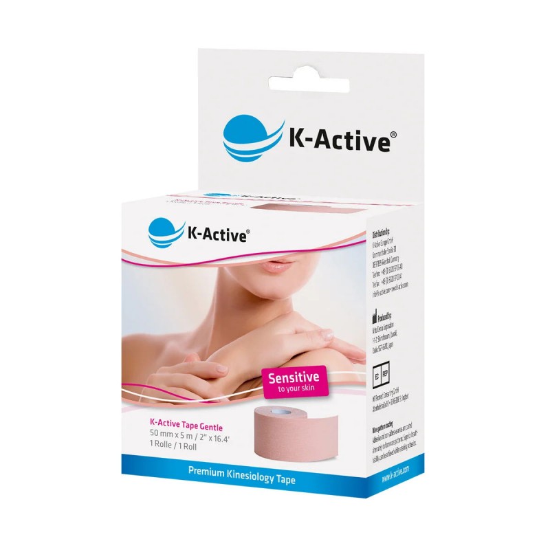 Кинезиотейп K-Active Tape Gentle светлорозовый