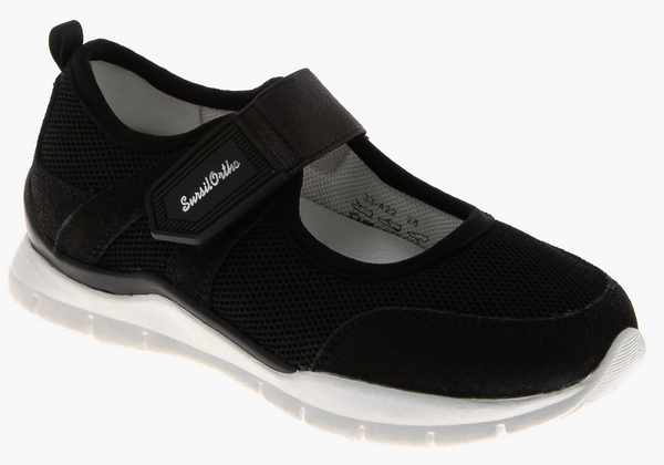 Туфли для девочки Sursil Ortho чёрные кроссовки демисезонные для девочки sursil ortho серебристые