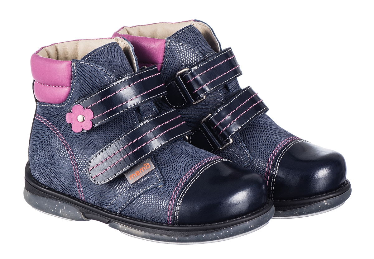 Ботинки демисезонные для девочки MEMO АЛЕКС синие ботинки демисезонные для девочки memo алекс серо розовые