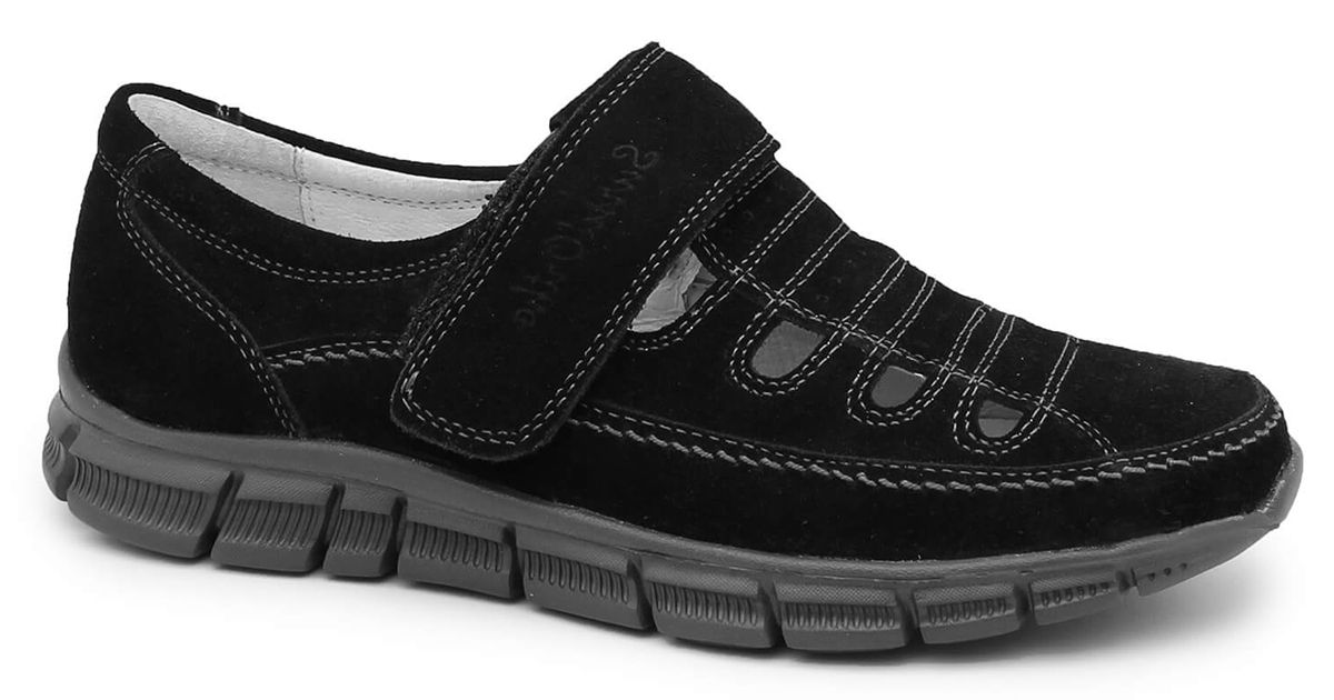 Полуботинки всесезонные для мальчика Sursil-Ortho чёрные туфли для девочки sursil ortho черные