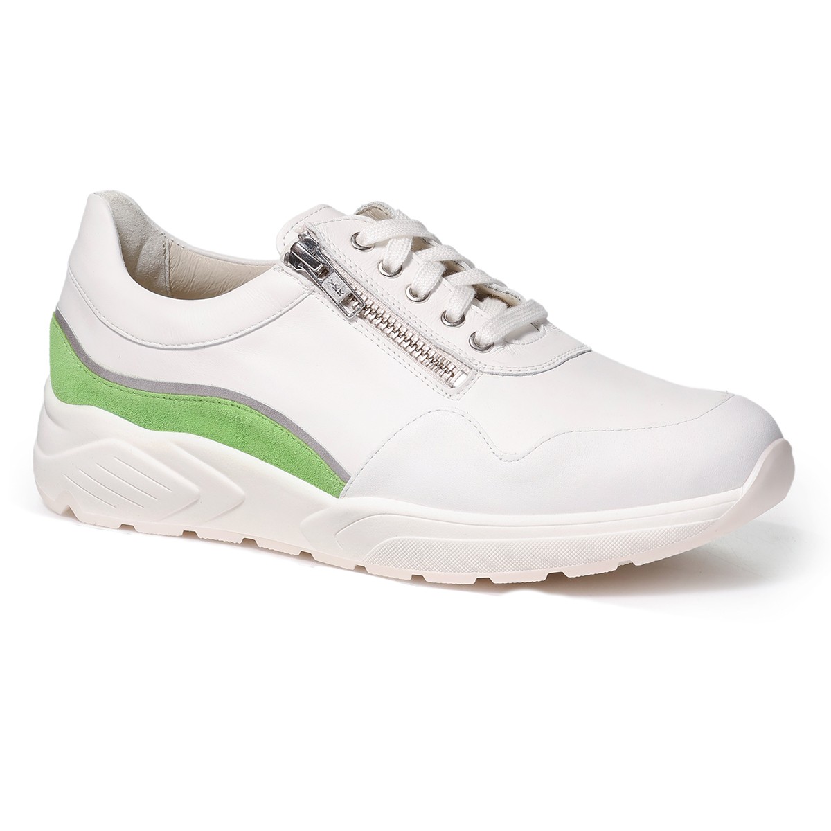 Женские кроссовки Solidus Kea, бело-зеленые 42024