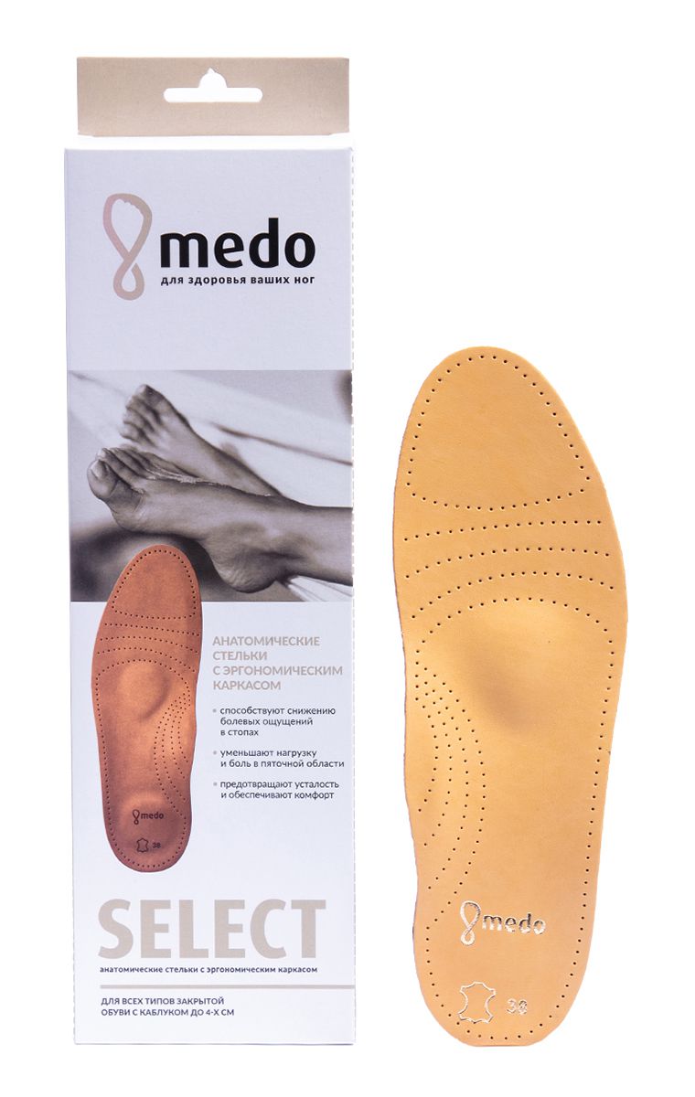 Стельки анатомические каркасные medo SELECT 2 пары защитные стельки для обуви
