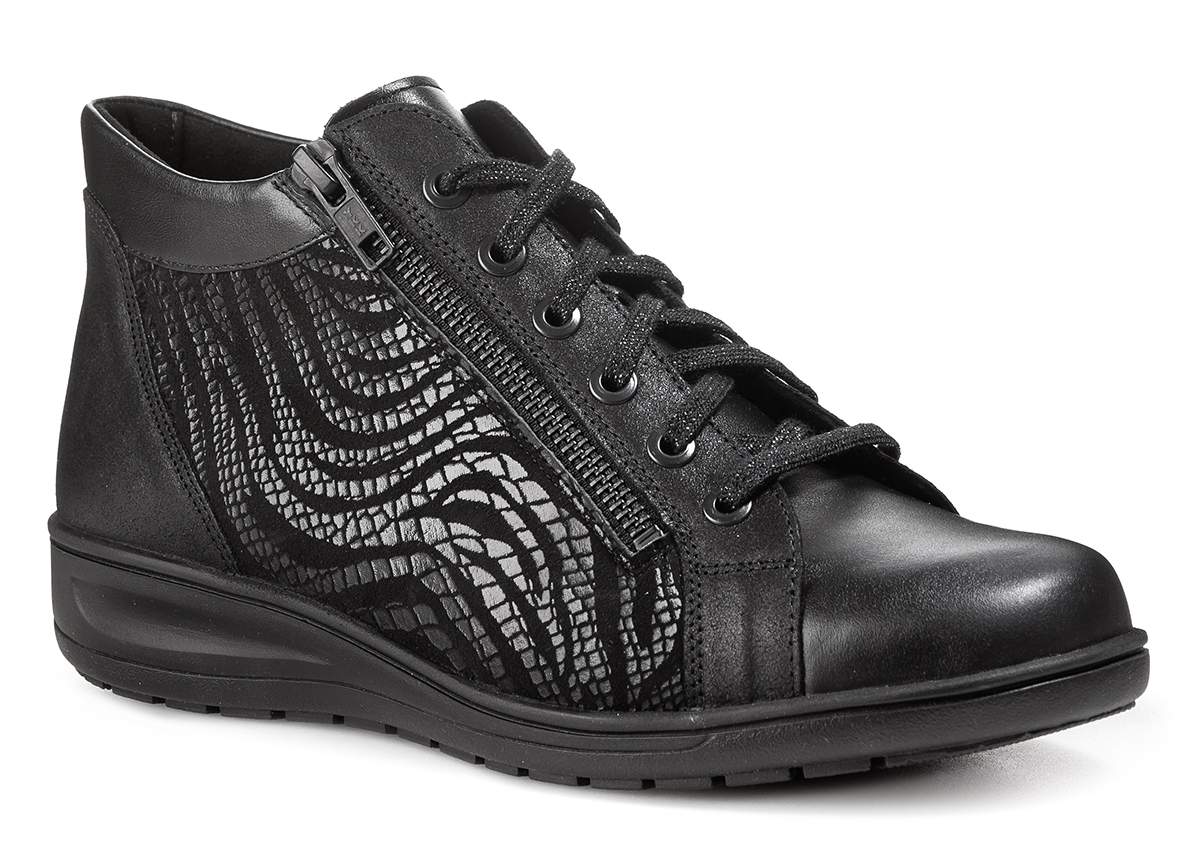 ботинки демисезонные женские the flexx ada чёрные Ботинки женские демисезонные Solidus Kate Stiefel на шнурках