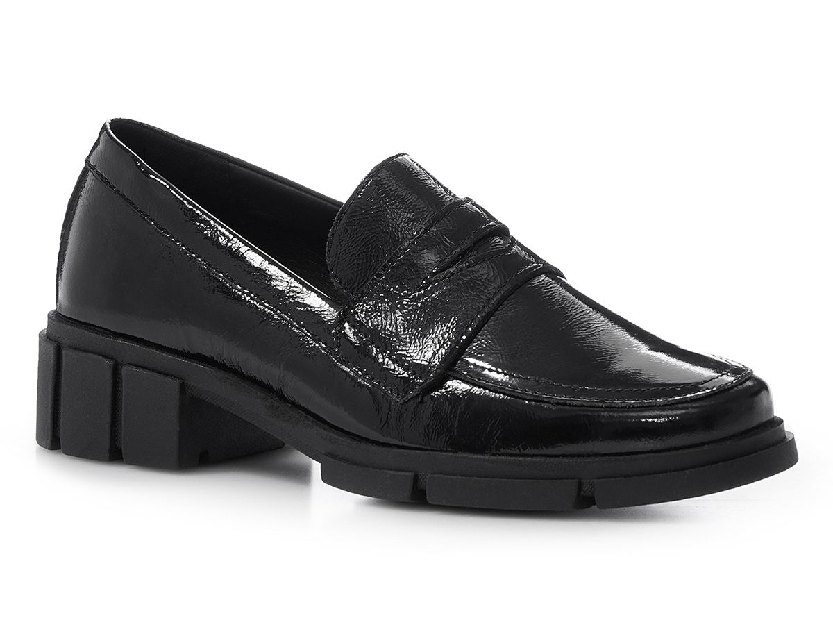 женские ботинки на шнуровке kibu stiefel solidus черные Женские лоферы Solidus Kibu черные