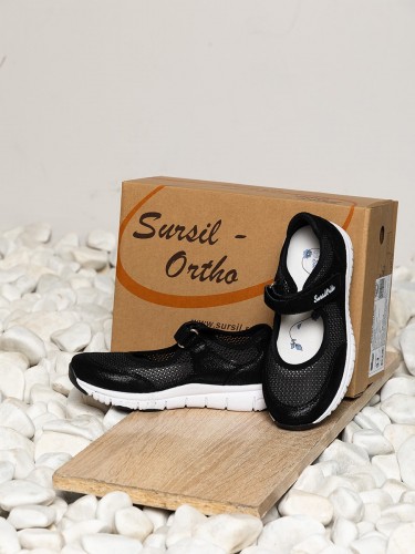 Туфли для девочки, Sursil Ortho, черные фото 2