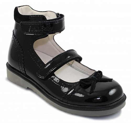 Туфли для девочки всесезонные Sursil-Ortho чёрные