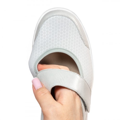 Женские туфли Мэри Джейн  Kate (линия Solicare Soft), Solidus, бело-серебристые фото 2