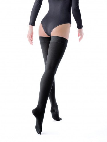 Компрессионные чулки duomed 1 класс компрессии с резинкой на силиконовой основе фото 4