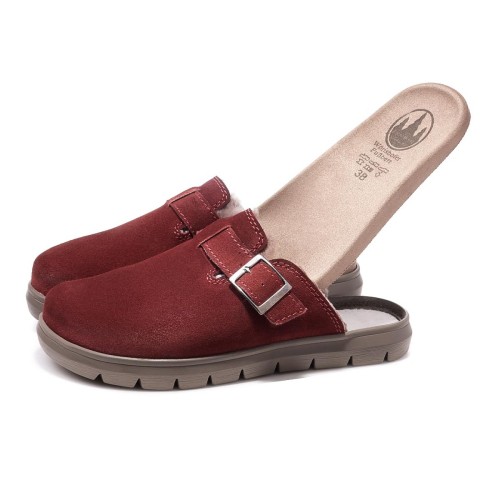 Женские сабо всесезонные Iller, Frankenschuhe, бордовый фото 7