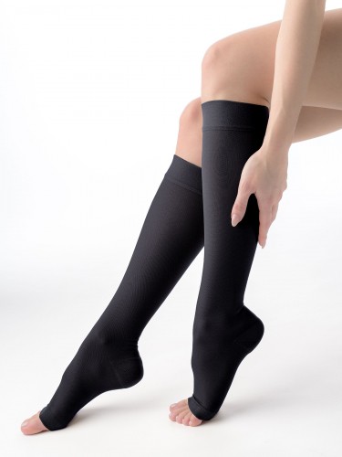 Компрессионные гольфы duomed 1 класс компрессии с открытым носком фото 2