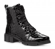 Ботинки на шнуровке женские демисезонные Solidus Kibu Stiefel чёрные