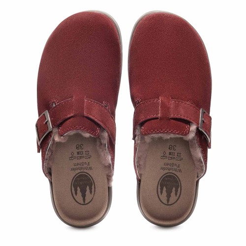 Женские сабо всесезонные Iller, Frankenschuhe, бордовый фото 3