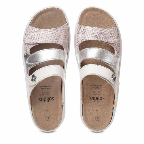 Женские сабо Wellness Special, Solidus, молочный, серебристый фото 3