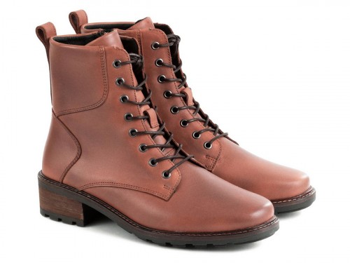 Женские высокие ботинки на шнуровке Kinga Stiefel коричневые фото 7