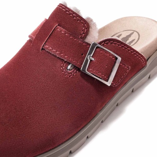 Женские сабо всесезонные Iller, Frankenschuhe, бордовый фото 8