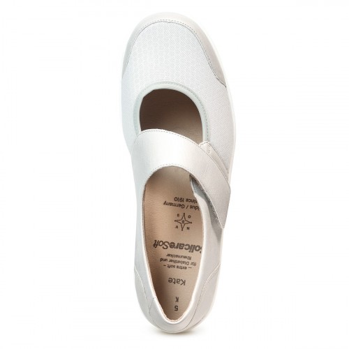 Женские туфли Мэри Джейн  Kate (линия Solicare Soft), Solidus, бело-серебристые фото 7