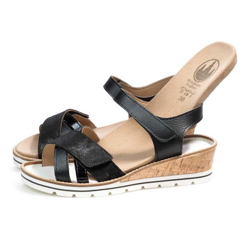 Женские босоножки Mondsee, Frankenschuhe, черный фото 9
