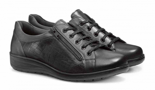 Кроссовки демисезонные женские Solidus Kate чёрные кожаные фото 6