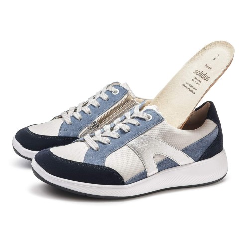 Кроссовки женские Kalea, Solidus, синий, молочный, голубой фото 8