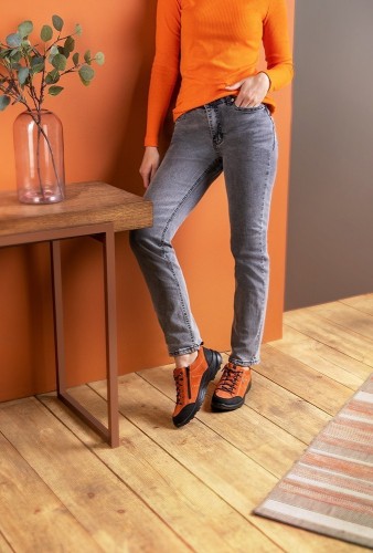 Женские треккинговые кроссовки Suvretta с мембраной, Jomos, оранжевые фото 11