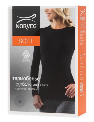Футболка женская с длинным рукавом NORVEG Soft фото 5