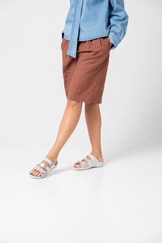 Женские сабо Wellness Special, Solidus, молочный, серебристый фото 2