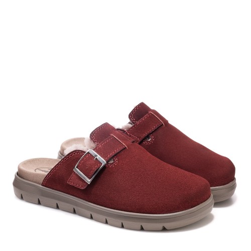 Женские сабо всесезонные Iller, Frankenschuhe, бордовый фото 9