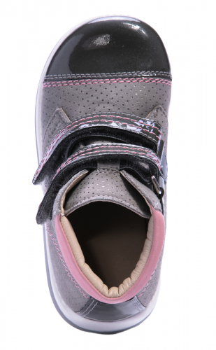 Ботинки демисезонные для девочки MEMO АЛЕКС серо-розовые фото 5