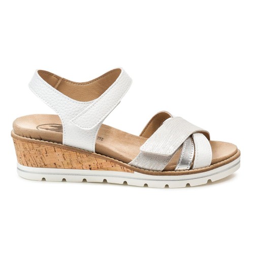 Женские босоножки Mondsee, Frankenschuhe, белый, серебристый фото 3