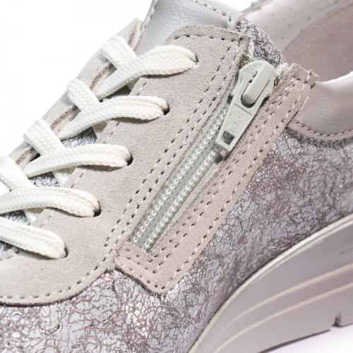 Женские кроссовки с эластичными вставками Lahn, Frankenschuhe, серо-серебристые фото 3