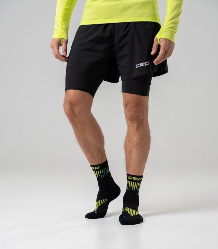 Компрессионные укороченные гольфы CEP для бега, с шерстью мериноса, мужские фото 6