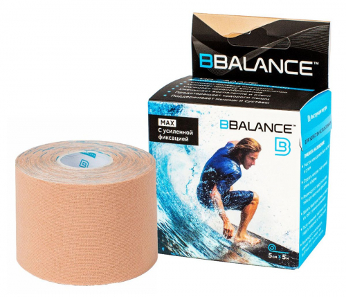 Кинезиотейп BB Tape MAX 5см*5м бежевый