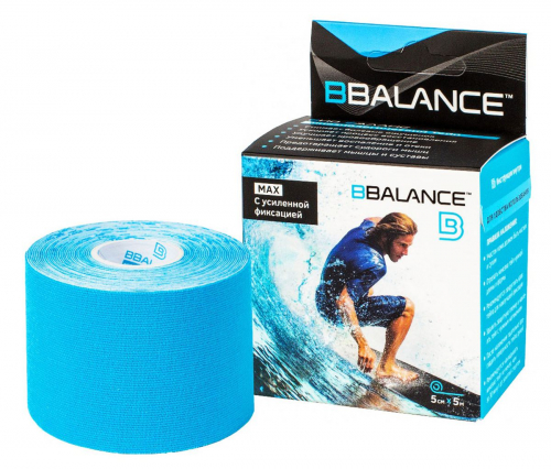 Кинезиотейп BB Tape MAX 5см*5м голубой