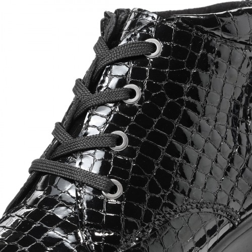Женские ботинки Dieksee, Frankenschuhe, черный крокодил фото 9