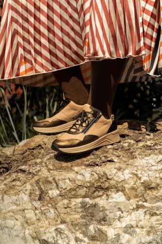 Женские кроссовки Karma, Solidus, бежевый + бронза фото 16