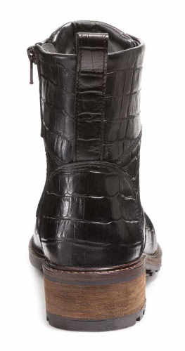 Ботинки на шнуровке женские демисезонные Solidus Kinga Stiefel чёрные фото 3