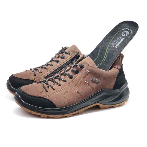 Демисезонные мужские полуботинки Trekking, Jomos, песочный, черный фото 8