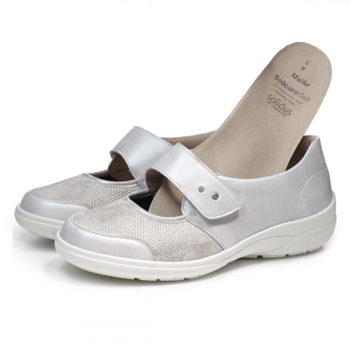 Женские туфли Мэри Джейн Maike, Solidus (линия Solicare Soft), серебристо-серые фото 8