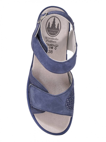 Женские босоножки Frankenschuhe Leine синие фото 4