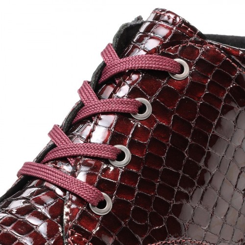 Женские ботинки Dieksee, Frankenschuhe, бордовый крокодил фото 9