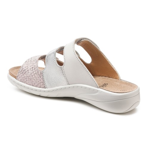 Женские сабо Wellness Special, Solidus, молочный, серебристый фото 2