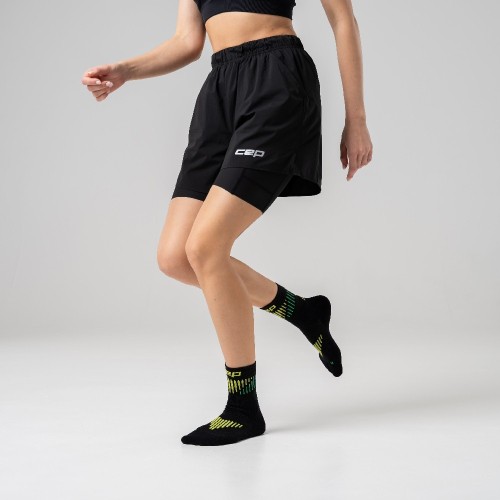 Компрессионные укороченные гольфы CEP для бега, с шерстью мериноса, женские фото 2