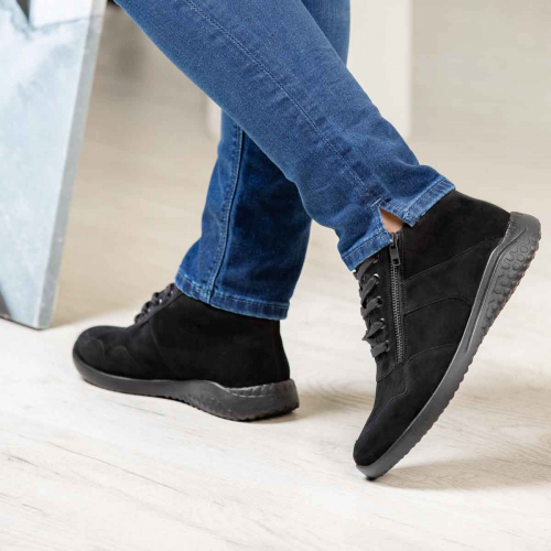 Женские высокие ботинки на шнуровке Kyle Stiefel черные фото 2