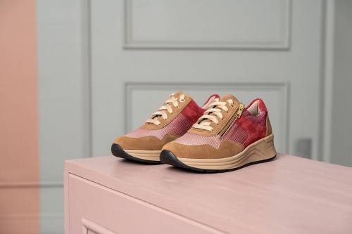 Женские кроссовки Solidus, Katrin, песочный, красный фото 2