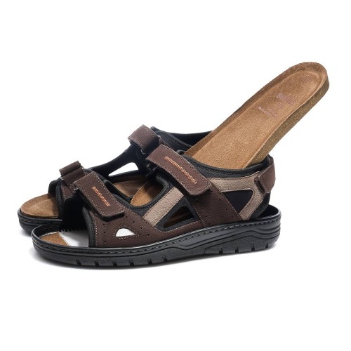 Мужские сандалии Solidus, Man Special, коричневый, серый фото 6