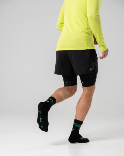 Компрессионные укороченные гольфы CEP для бега, с шерстью мериноса, мужские фото 7