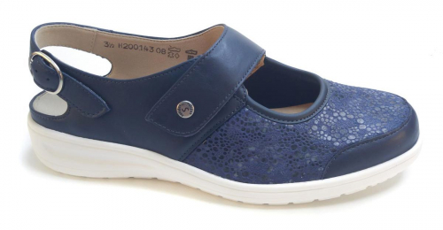 Туфли с открытой пяткой женские летние Solidus Heaven (Solicare Soft) синие фото 2