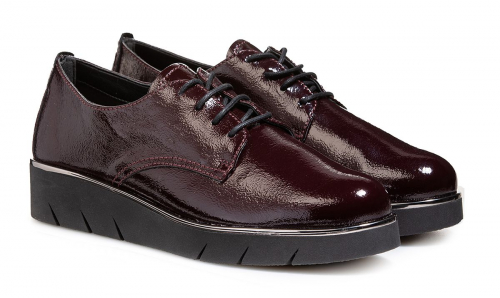 Полуботинки дерби женские демисезонные The FLEXX Agata бордовые фото 6